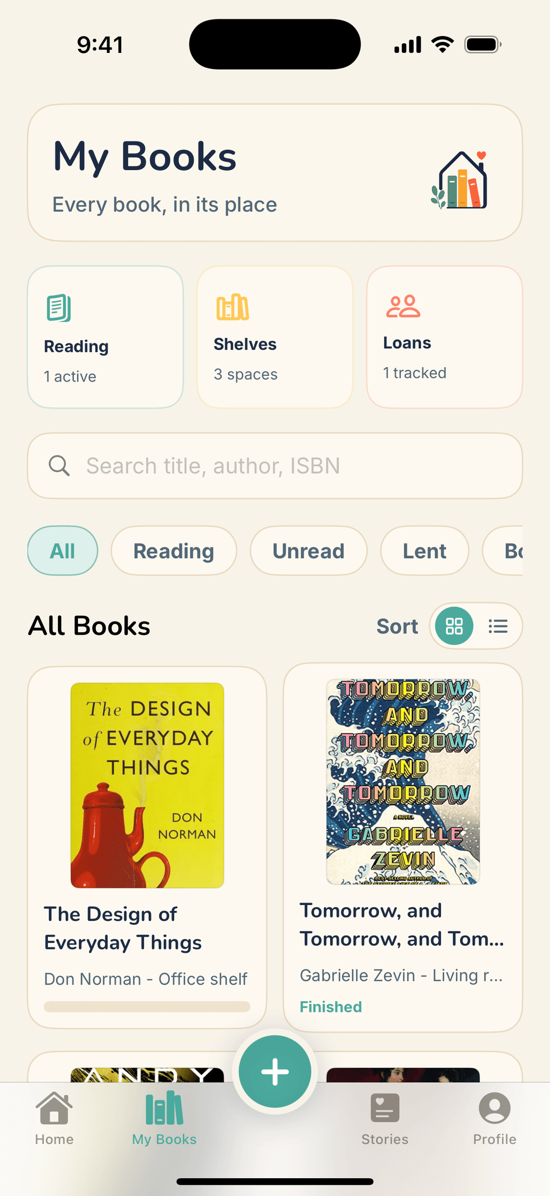 Librino My Books library screen